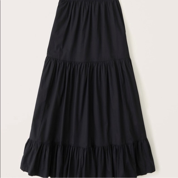 A&F Tiered Poplin Maxi Skirt - Picture 1 of 3